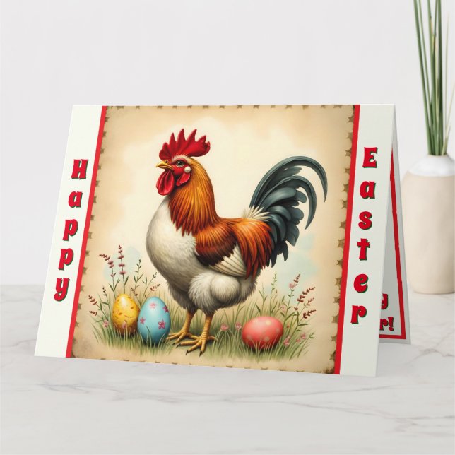 Cartão Coleção de Páscoas de Feriado de Vintage (Frente)