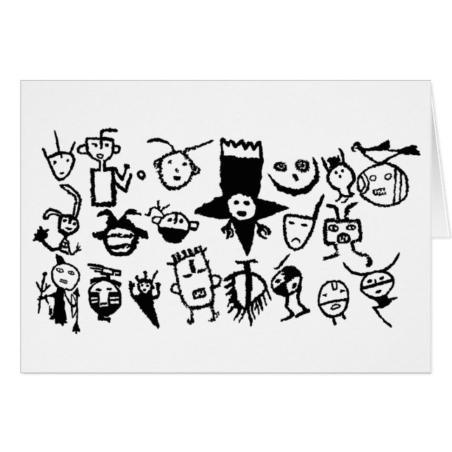 Cartão Coleção de Petrolíferas, Máscaras e Cabeças (Frente Horizontal)