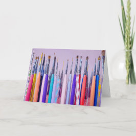 Cartão Coleção de Pincel de Arte de Aniversário