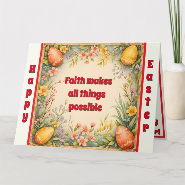 Cartão Coleção de tendências de ovos de Páscoa (Frente)