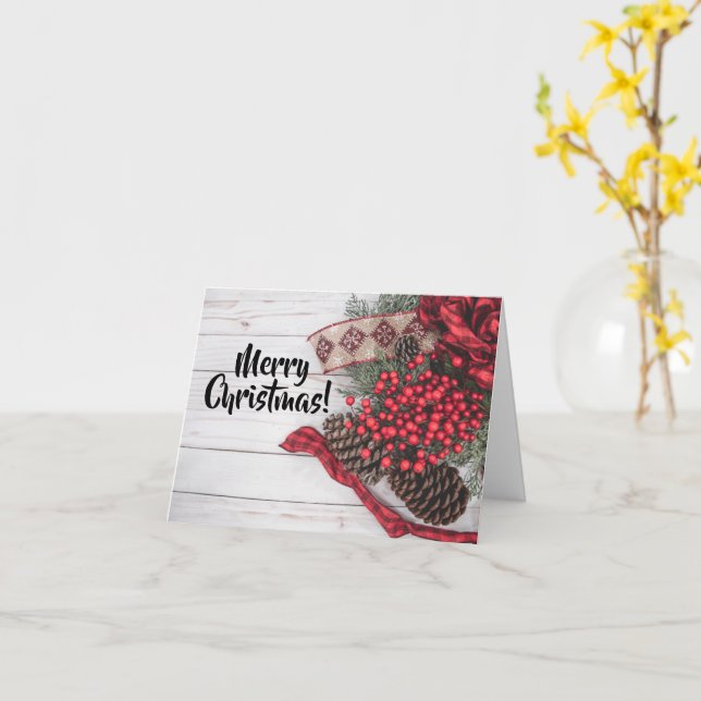 Cartão Coleção Pinheiro & Azevinho (Flor Amarela)