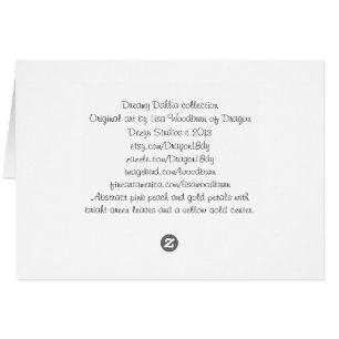 Cartão Coleção sonhadora da dália