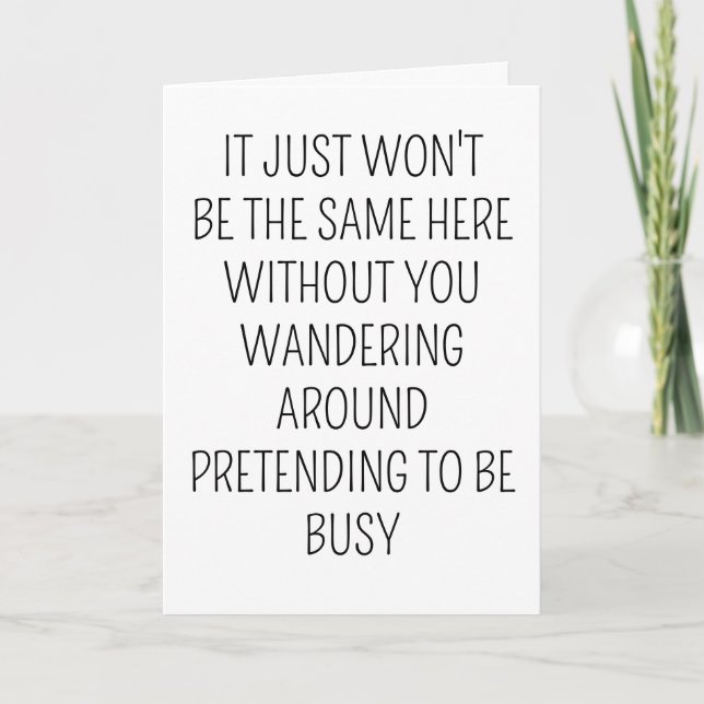 Cartão Colega Deixando Presente Feliz Aposentando (Frente)