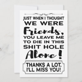 Cartão Colega Engraçado Saindo De Adeus Adeus