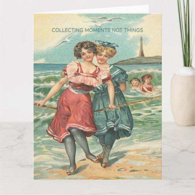 Cartão Coletar Momentos Não Coisas Saudando (Frente)