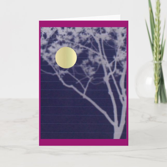 Cartão Colheita da árvore lunar (Frente)