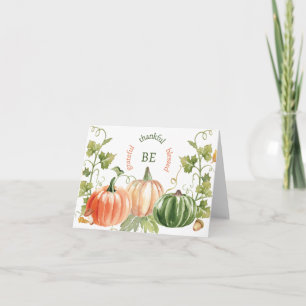 Cartão Colheita de Abóbora de Ação de Graças