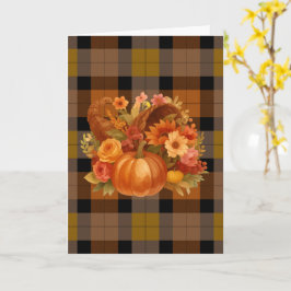 Cartão Colheita de Ação de Graças do outono