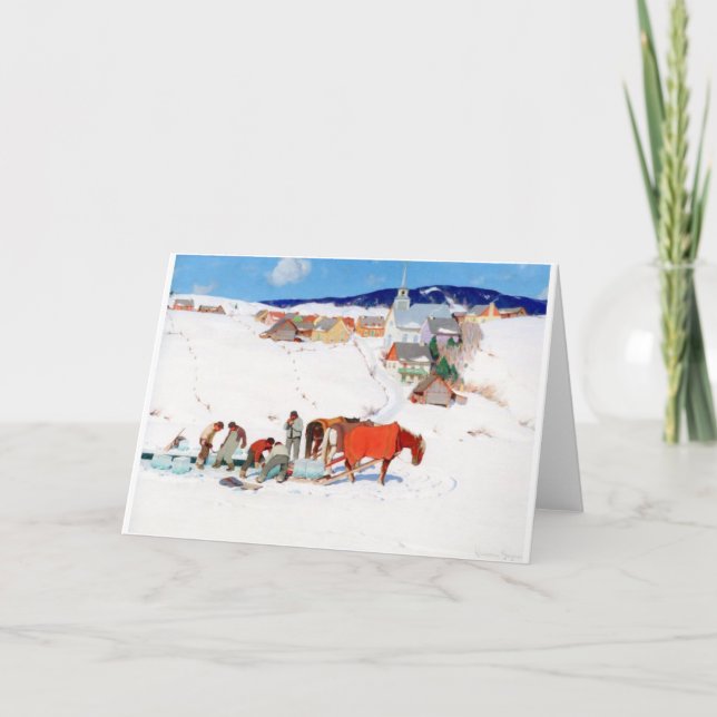 Cartão Colheita de Gelo 1935, Clarence Gagnon (Frente)