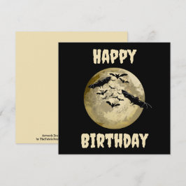 Cartão Colheita De Halloween Completo De Lua E De Voo Not