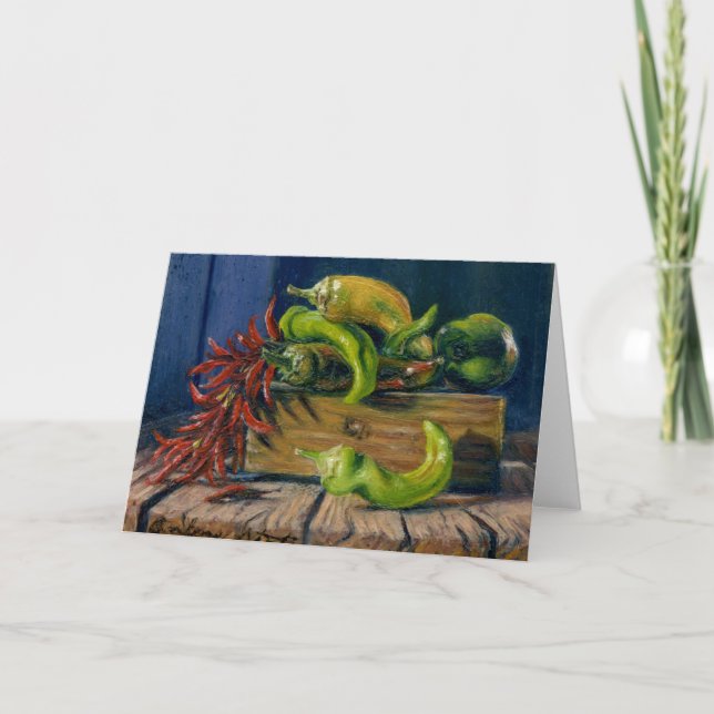 Cartão "Colheita de Pimenta" (Frente)