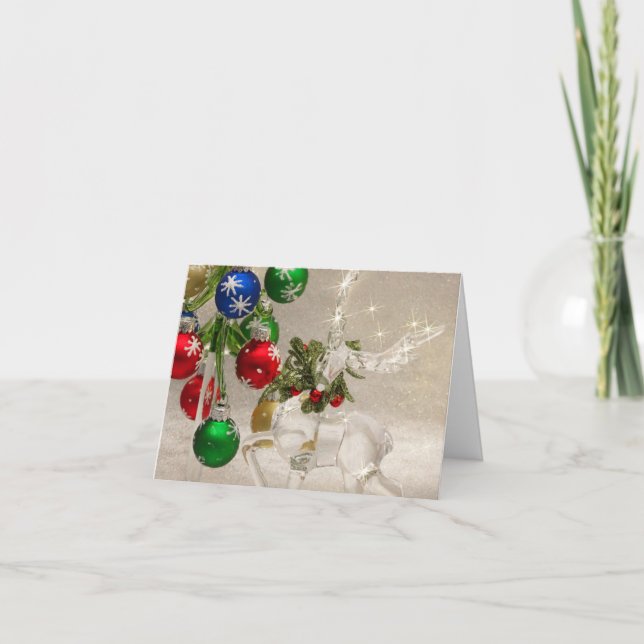 Cartão Colheita de renas de cristal (Frente)