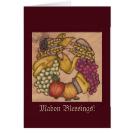 Cartão Colheita em ferradura Mabon Harvest