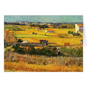 Cartão Colheita em La Crau, com Montmajour.