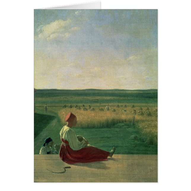 Cartão Colhendo no verão, 1820s (Frente)