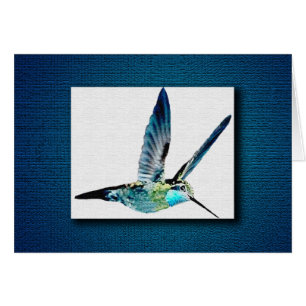 Cartão Colibri azul