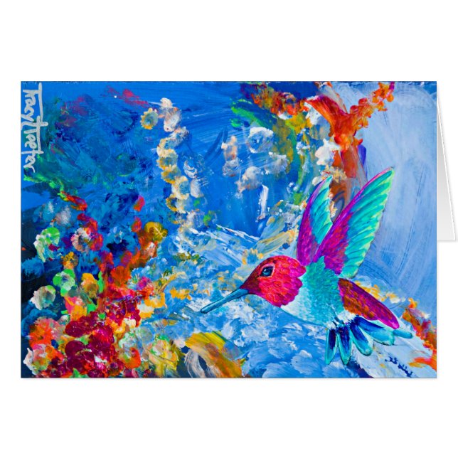 Cartão Colibri da recompensa (Frente Horizontal)