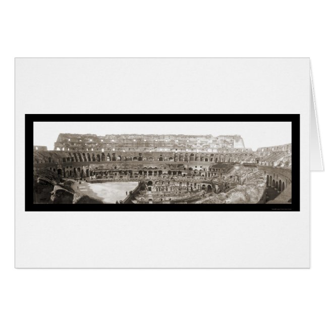 Cartão Coliseum Interior Roma Foto 1909 (Frente Horizontal)