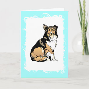 Cartão Collie Birthday