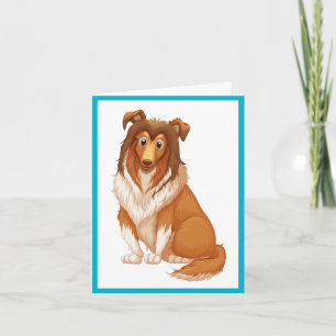 Cartão Collie Puppy Dog Puppies Hello Thinking of You