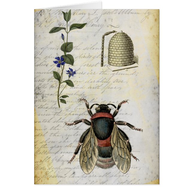 Cartão Colmeia da flor da abelha (Frente)