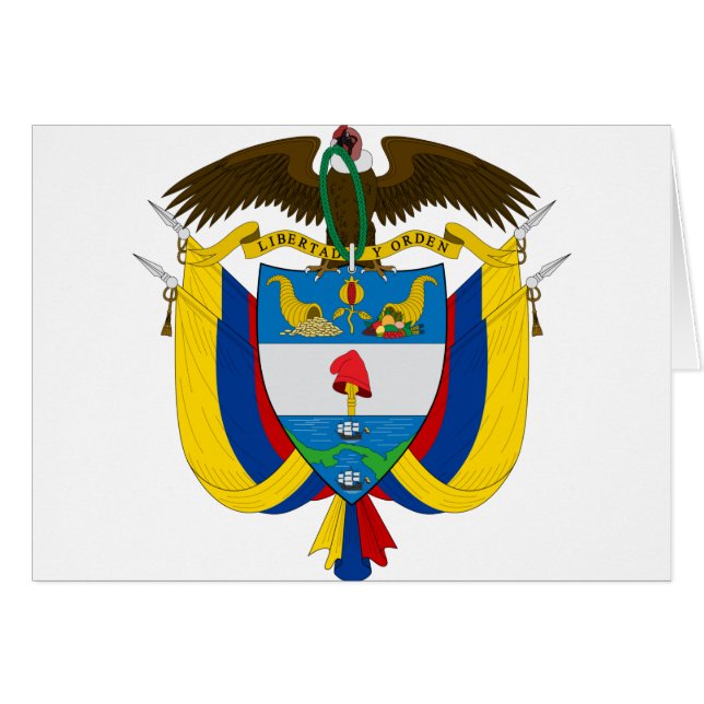 Cartão colombia emblem (Frente Horizontal)