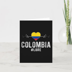 Cartão Colômbia #libre Colombia Libre Bandeira Colômbia