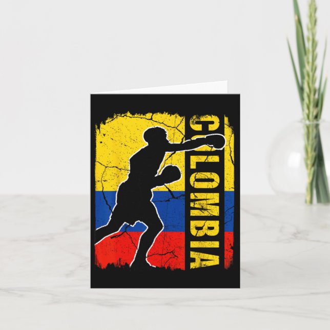 Cartão Colombiana Boxing Team Colômbia - Bandeiras para B (Frente)