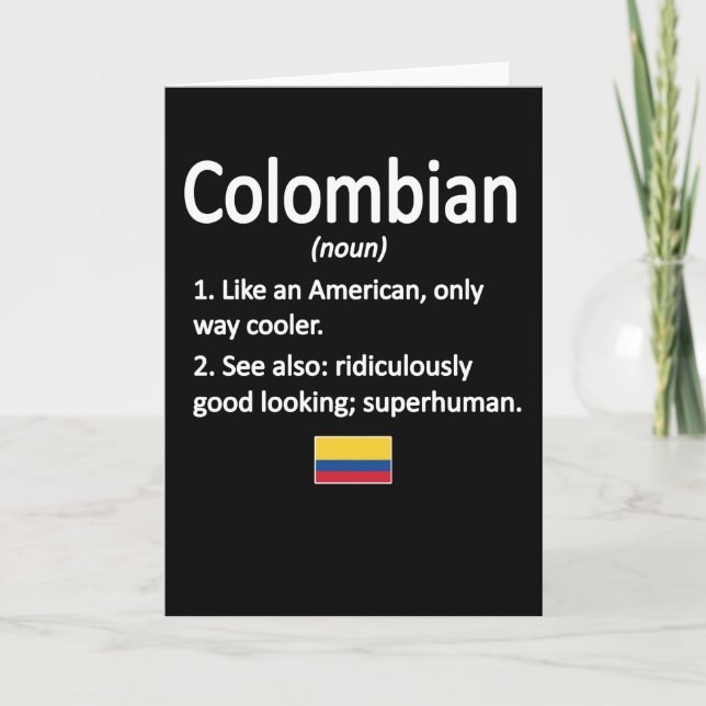Cartão Colombiana Roots Colombia Flag Heritage Colombiano (Frente)