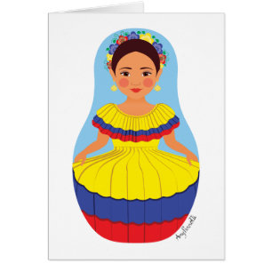 Cartão colombiano de Matryoshka