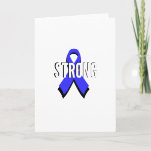 Cartão Colon Cancer Blue Ribbon Strong