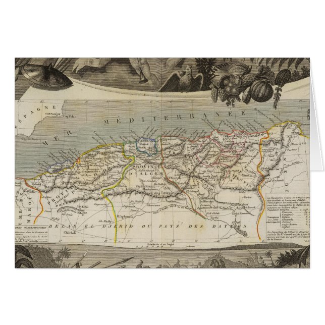 Cartão Colônia francesa Argélia (Frente Horizontal)