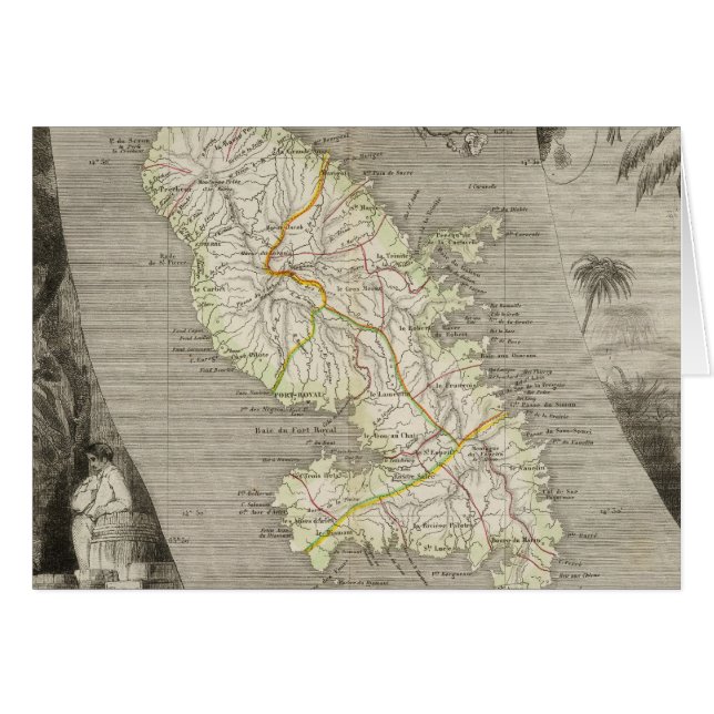 Cartão Colônias francesas Martinica (Frente Horizontal)