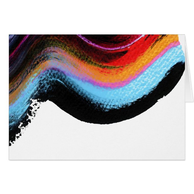 Cartão Coloque-a na pintura abstrato (Frente Horizontal)