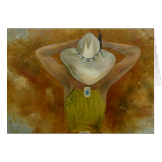 Cartão Coloque minha vaqueira para baixo