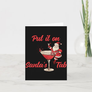 Cartão Coloque Na Conta Do Papai Noel Funny Natal Cauda D