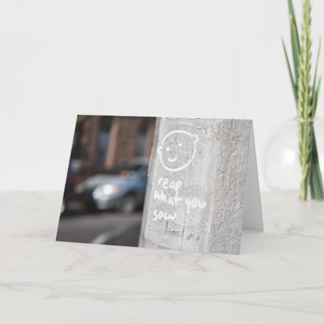 Cartão Coloque o que você coloca no NYC a foto do Grafite (Frente)