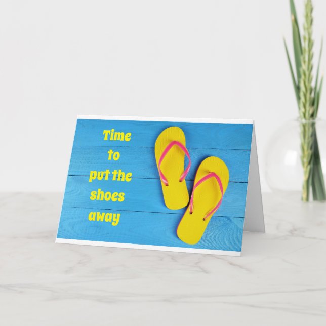 CARTÃO COLOQUE OS CALÇADOS E PEGUE OS CHINELOS (Frente)