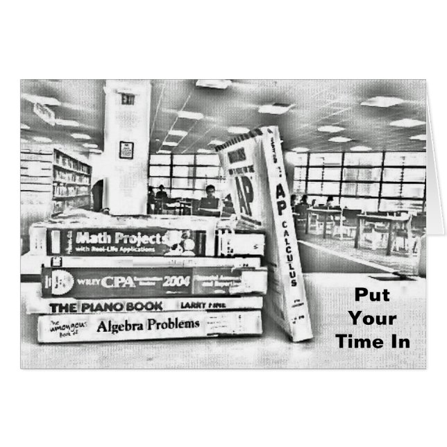 Cartão Coloque seu tempo em (Frente Horizontal)