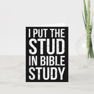 Cartão Coloquei O Estudo Na Bíblia, Christian Reli Engraç