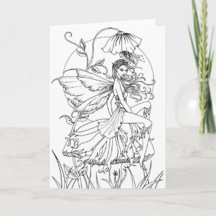 Cartão Color it Yourself Flower Fairy Art