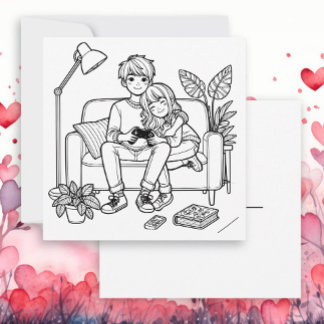 Cartão Color Me | Jogo de Menina de Animação