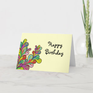 Cartão Color Waves Happy Birthday