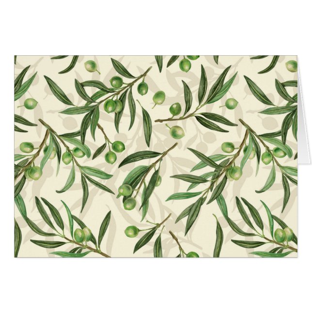 Cartão Coloração aquática dos ramos de oliveira (Frente Horizontal)