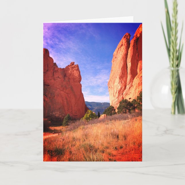 Cartão Colorado Garden of the Gods Red Cliffs Park (Frente)