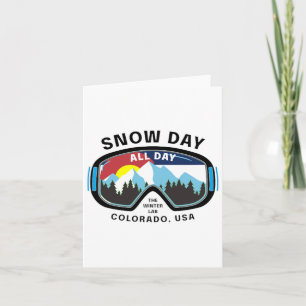 Cartão Colorado Snowboard Snow Rocky Skiing Mountain D