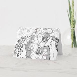 Cartão Colore seus próprios Pôs de Natal