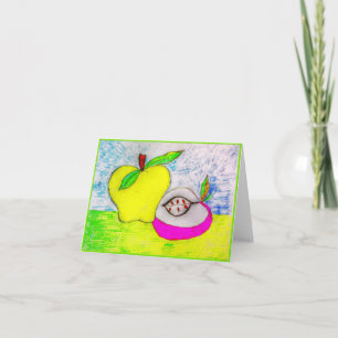 Cartão Colorful Abstract Apples Note Card