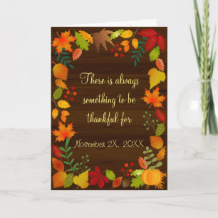 Cartão Colorful Autumn Foliage For Thanksgiving