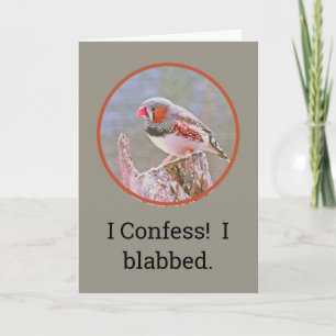 Cartão Colorful Bird/A Little Bird Told Me/Happy Birthday